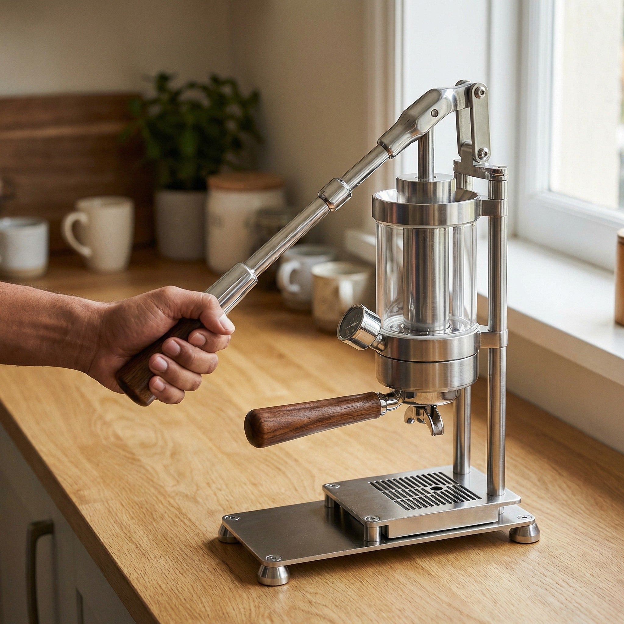 Manual lever espresso machine with professional 58mm group head – UrbanFlair Coffee