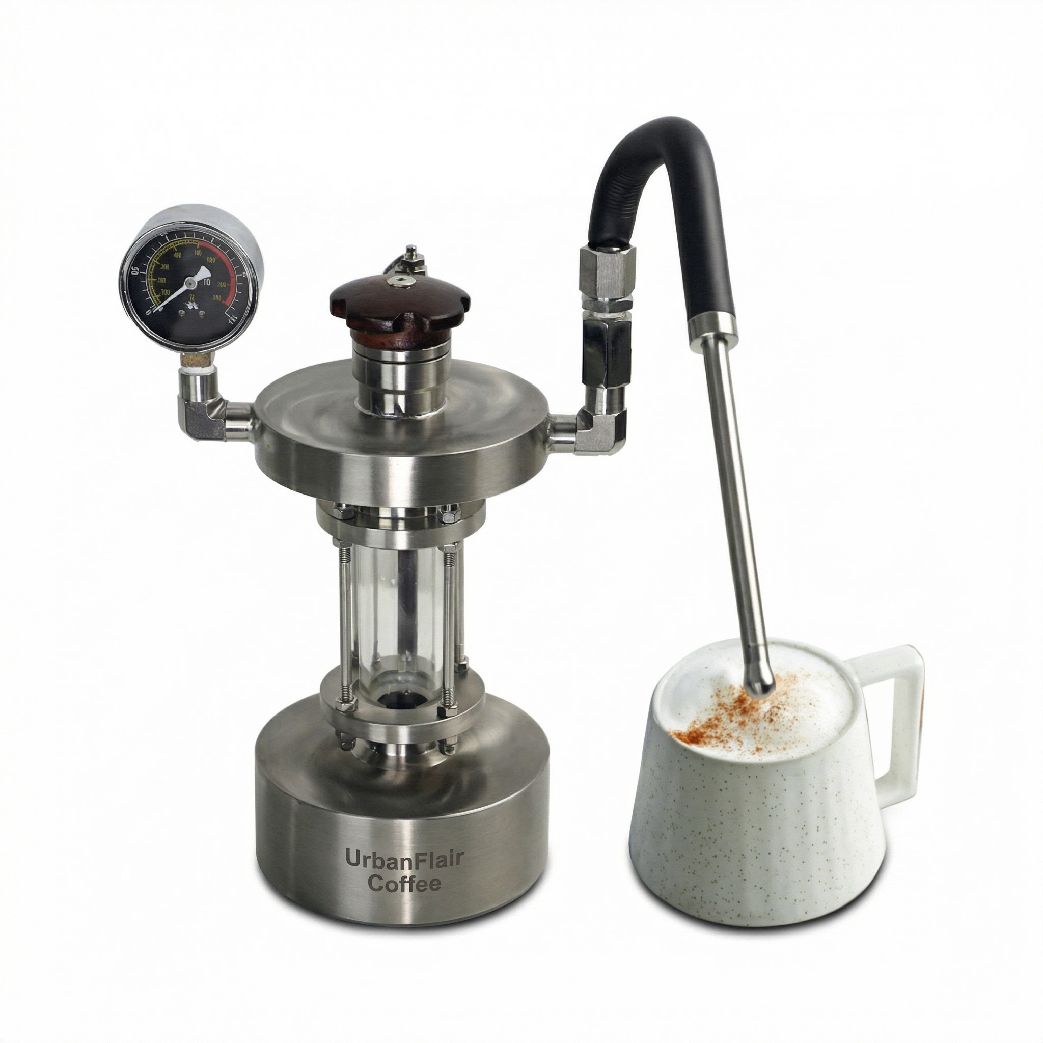 Manual stainless steel milk frother for lattes and cappuccinos – UrbanFlair Coffee